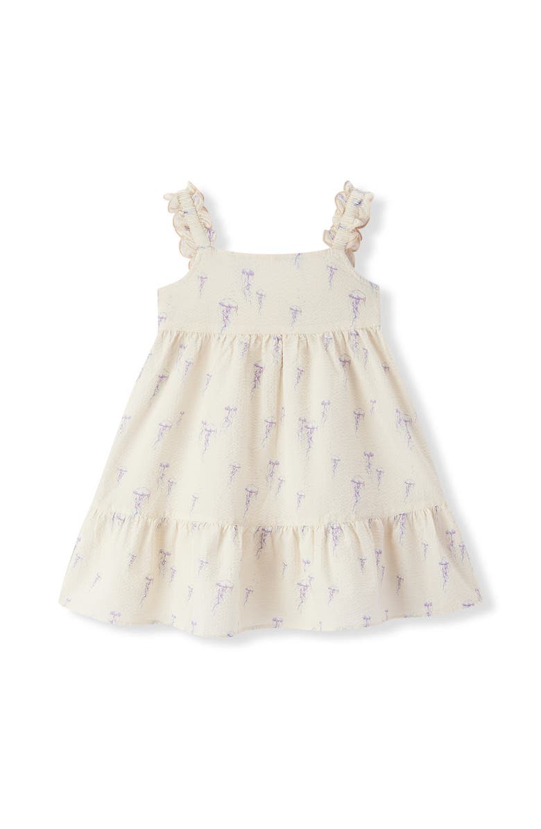 Milkbarn Ruffle Tiered Dress, Main, color, Sunset Jellyfish