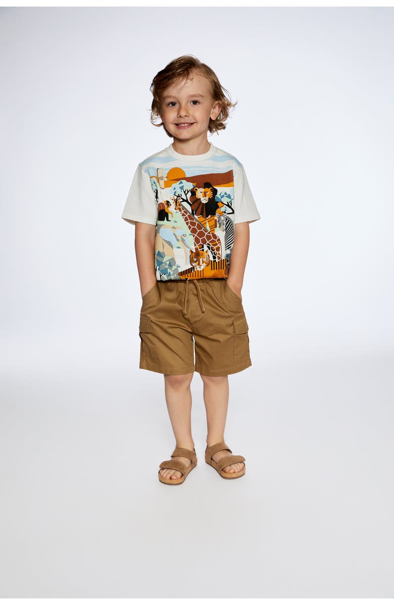 Deux par Deux Boy's Organic Cotton T-Shirt With Print Off White, Alternate, color, 