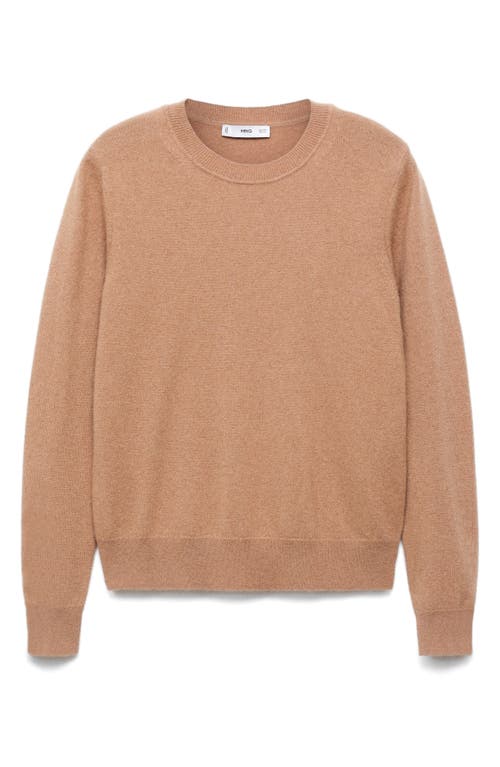 Mango Crewneck Cashmere Sweater In Brown