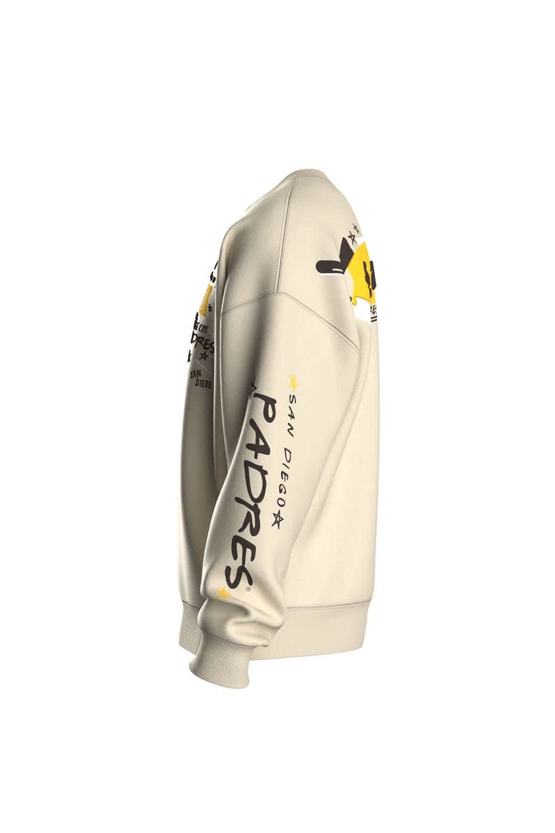 Women's Fanatics  Beige San Diego Padres Graffiti Fleece Sweatshirt, Alternate, color, Beige