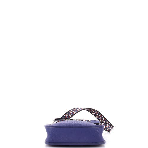 Pre-owned Hermes Hermes Evelyne Bag Gen Iii Clemence Tpm In Blue