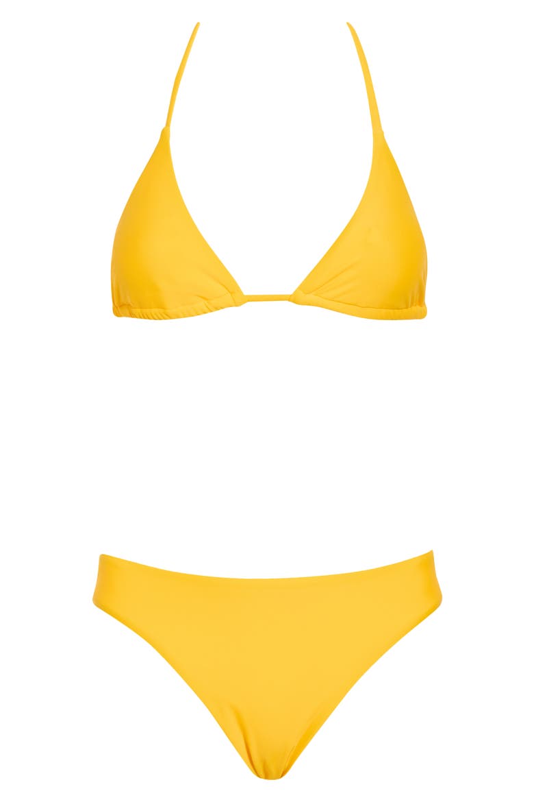 Triangle Bikini Top & Bottoms Set, Alternate, color, APRICOT