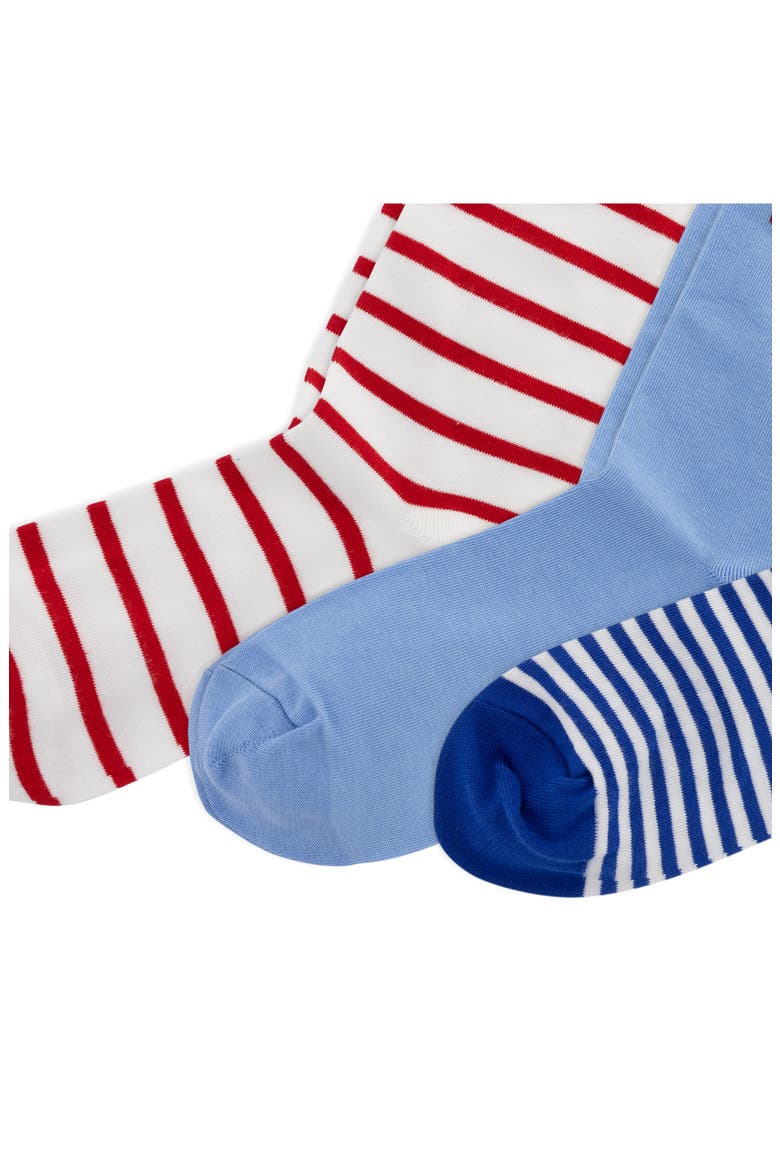 Assorted 3-Pack Crew Socks, Alternate, color, BLUE/ WHITE/ RED ASSORTED