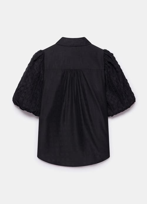 Mint Velvet Petal Detail Shirt In Black