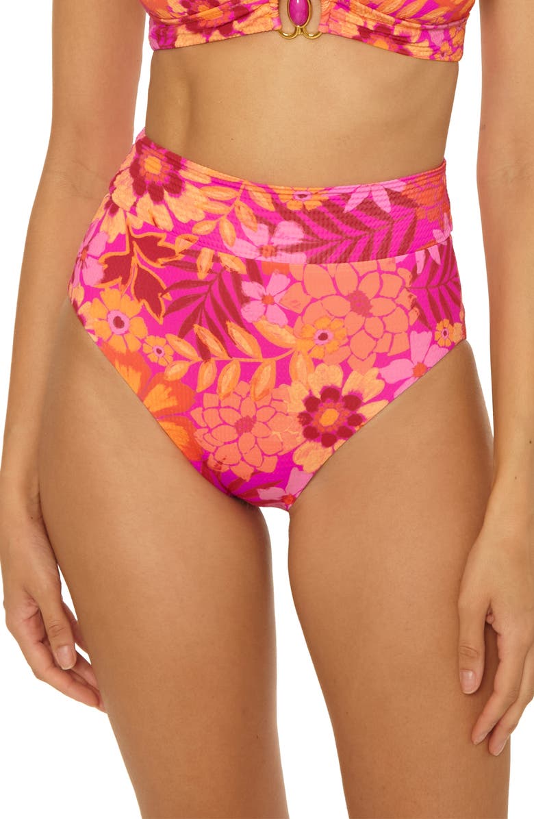 Becca Copacabana High Waist Bikini Bottoms, Main, color, Multi