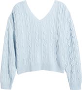 BP. Bow Back Cable Knit Sweater