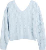 BP. Bow Back Cable Knit Sweater