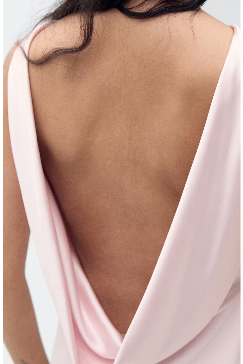 Open Back Satin Gown, Alternate, color, PASTEL PINK