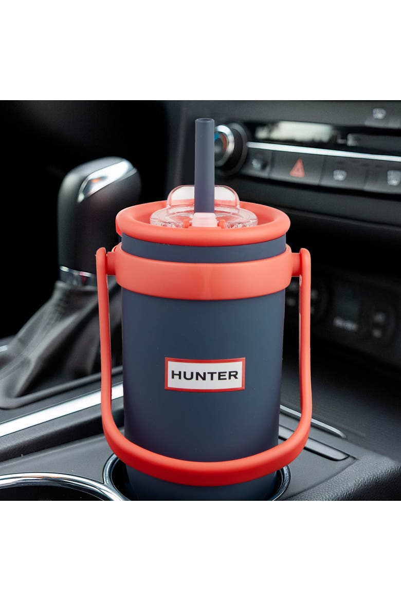 SwiftSip Hydration Stainless Steel Screw Top Tumbler with Flip Carry Handle, Alternate, color, Dress Blue