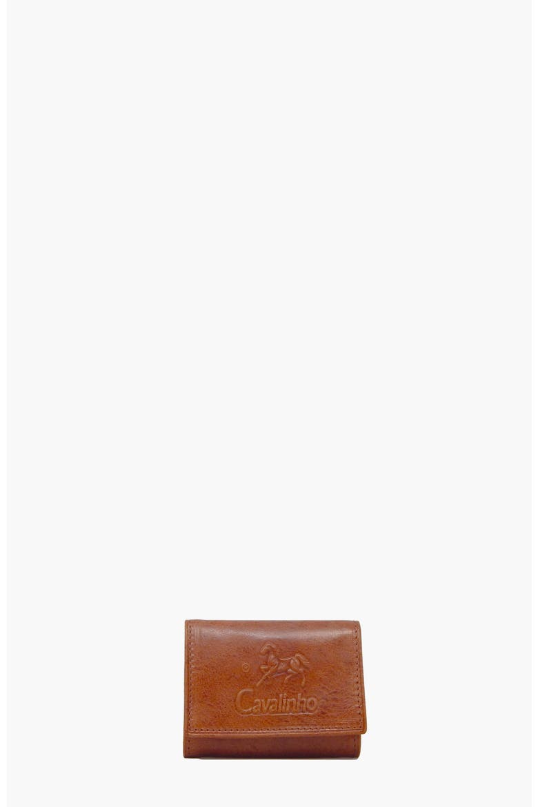 Gentleman Compact Trifold Leather Wallet 539, Main, color, Camel Brown