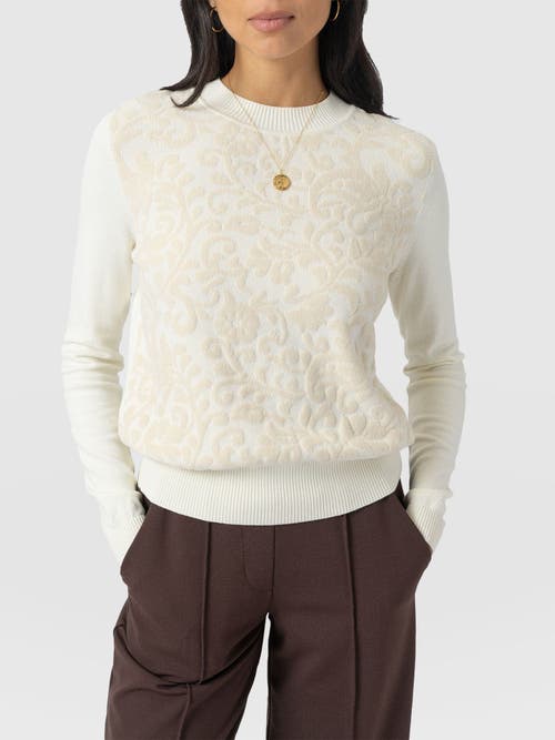 Saint + Sofia Wren Long Sleeve Knit In Multi