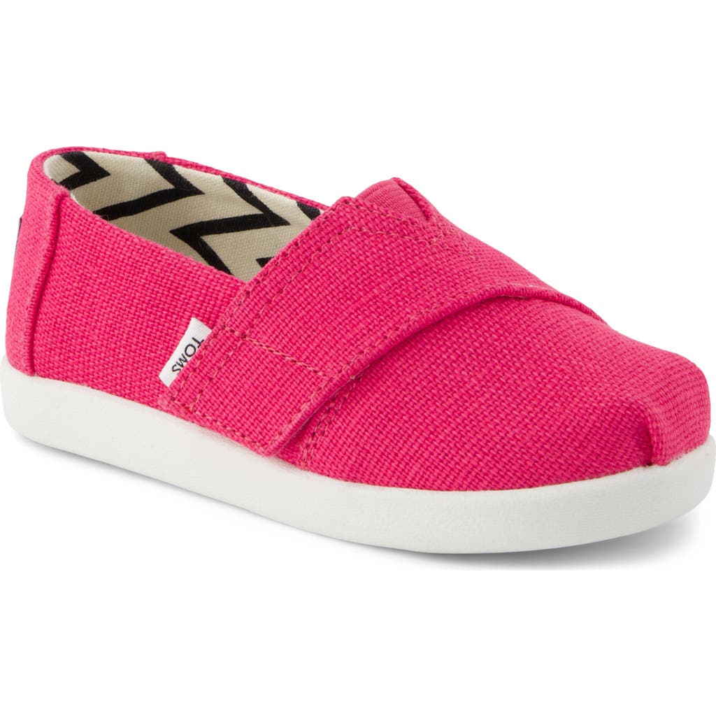 Toms Kids' Alpargata Sneaker In Bright Pink
