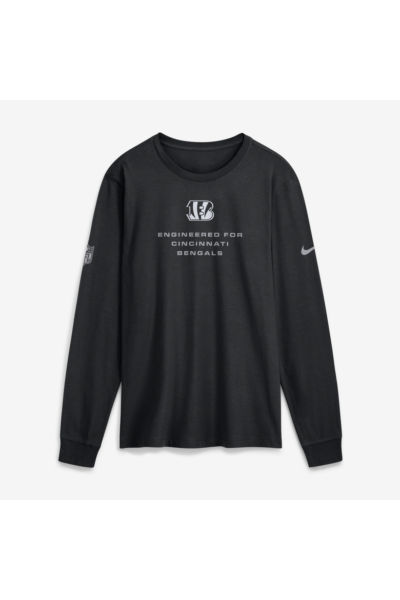 Men's Nike Black Cincinnati Bengals Sideline Bold Arch Star Dri-FIT Long Sleeve T-Shirt, Main, color, Black