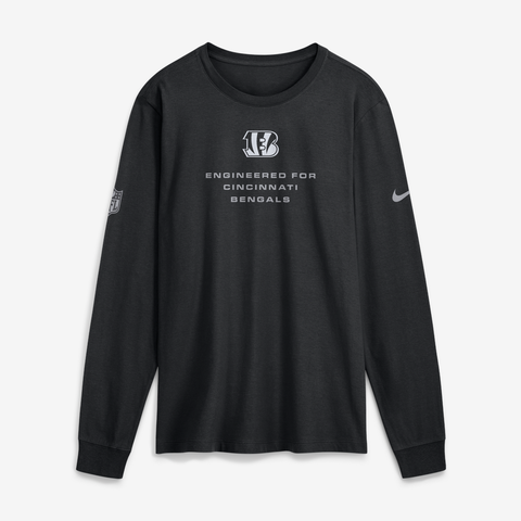 Men's Nike Black Cincinnati Bengals Sideline Bold Arch Star Dri-FIT Long Sleeve T-Shirt