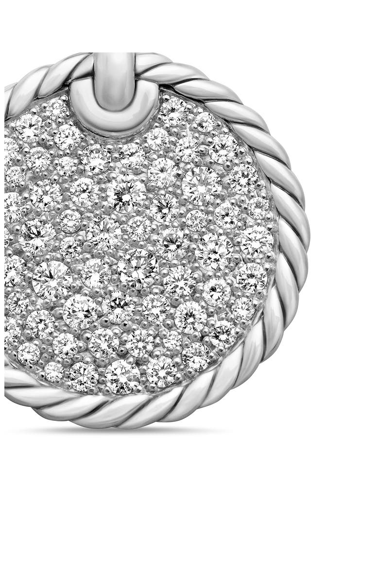 Elements® Disc Pendant with Pavé Diamonds, Alternate, color, SILVER PAVE