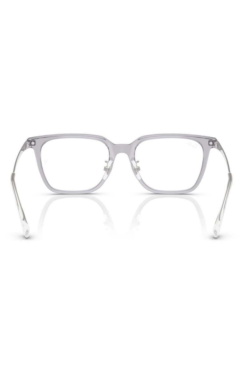 Ray-Ban 52mm Square Optical Glasses, Alternate, color, Grey Havana