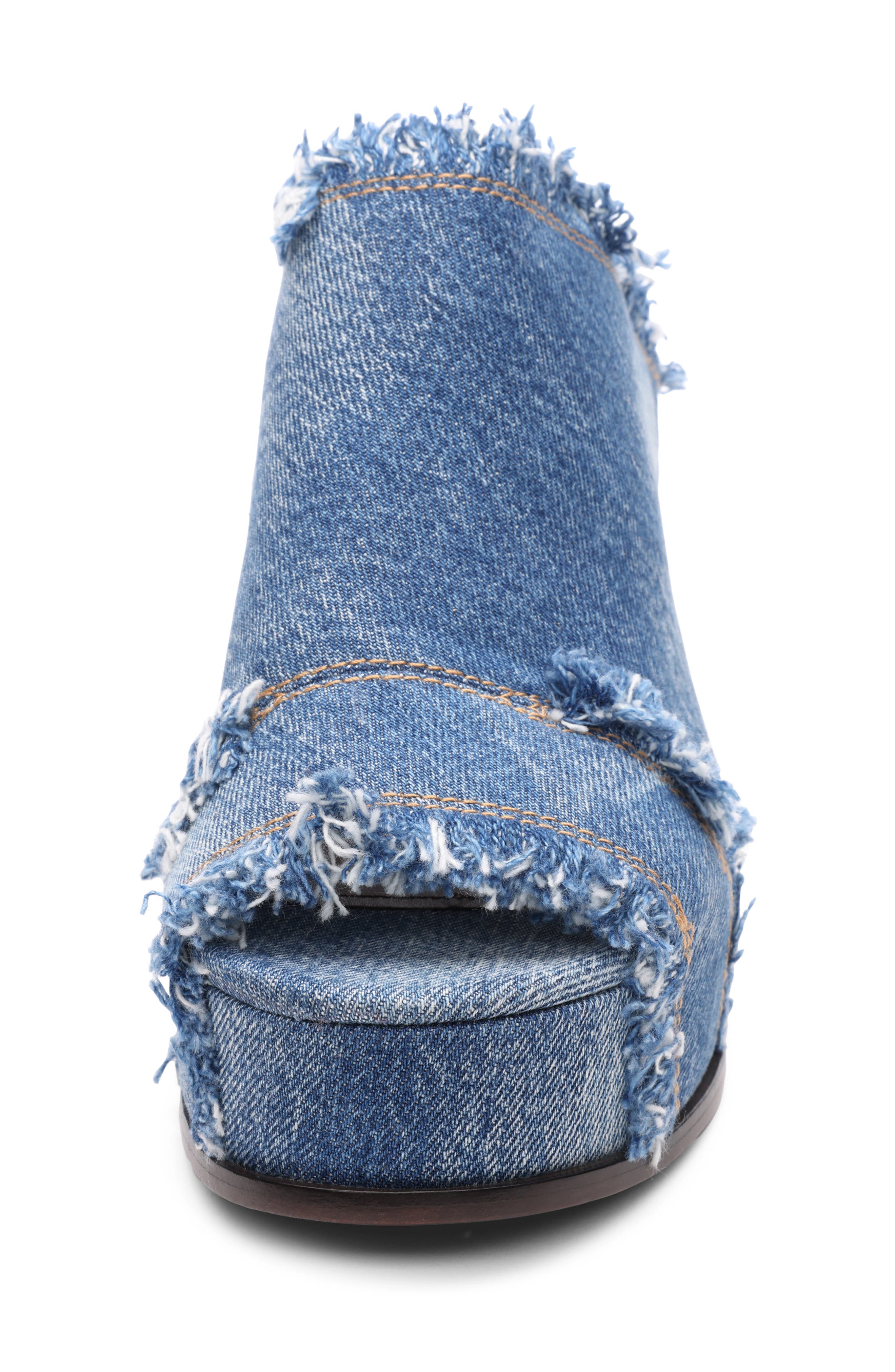 Ash Maui Denim Platform Slide Sandal, Alternate, color, 