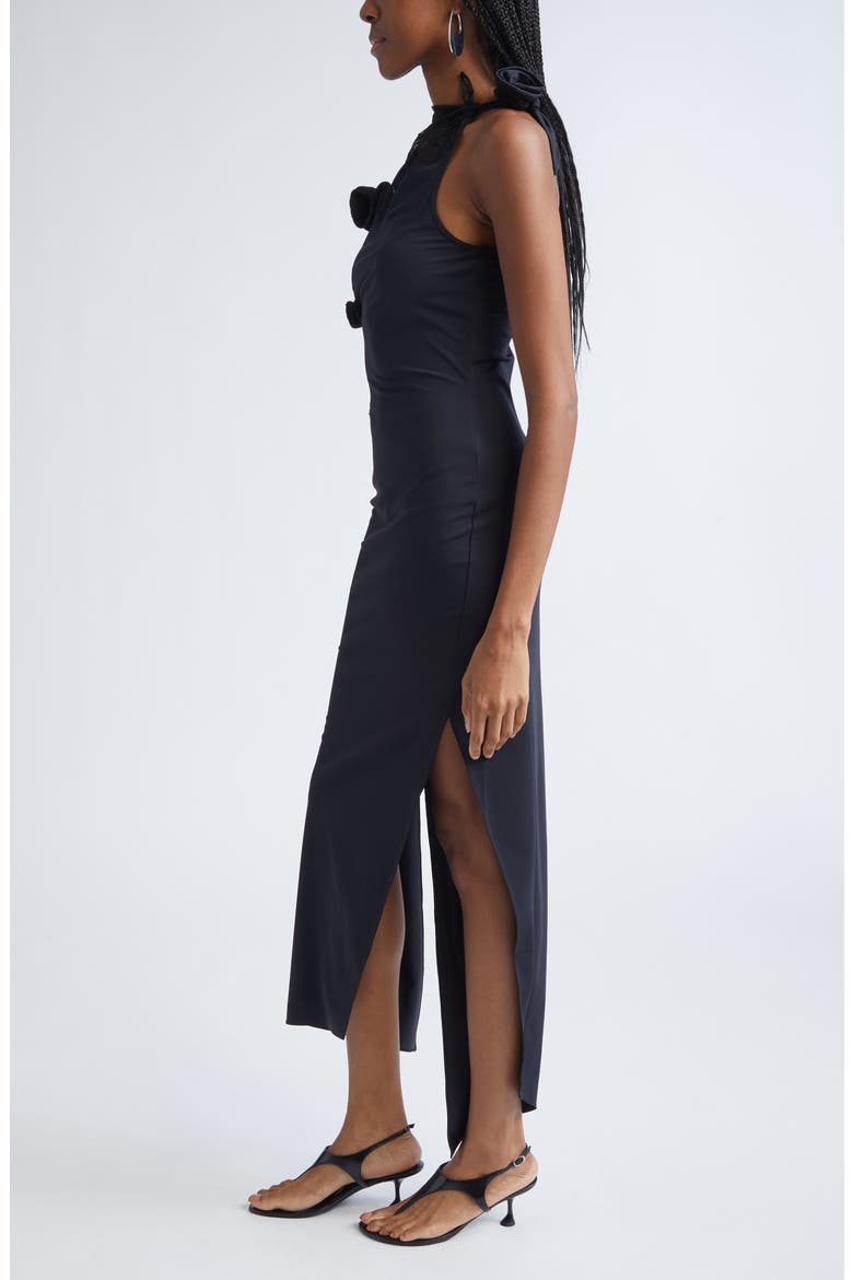 coperni lace dress Coperni Lace-Trim Asymmetric Dress In Black - 9% Off