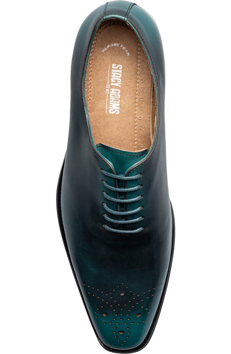 Stacy Adams Hallquist Embellished Toe Wholecut Shoe, Alternate, color, Turquoise