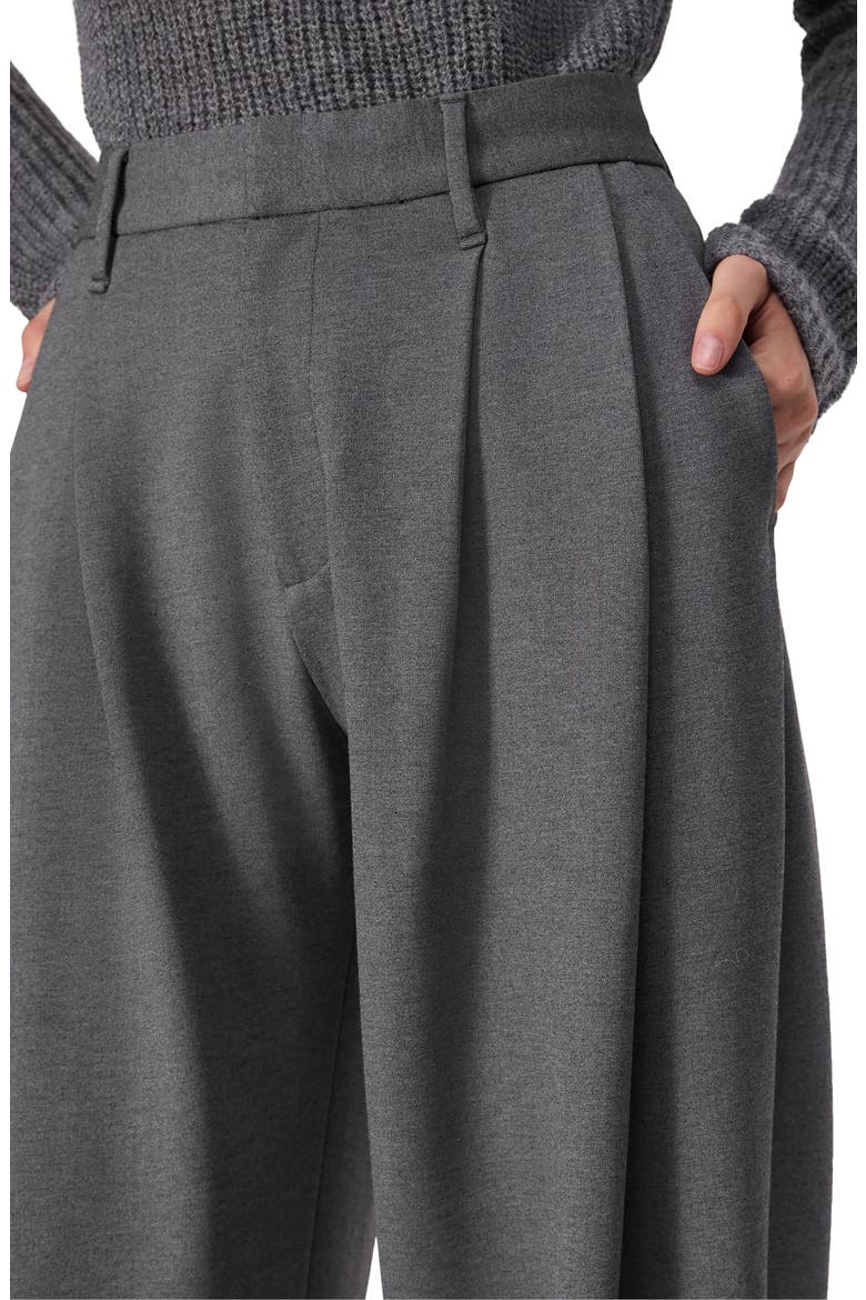 Cecily High Waist Ankle Straight Leg Ponte Knit Pants, Alternate, color, CHARCOAL