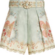 Zimmermann Daylight Tuck Pleated Linen Shorts