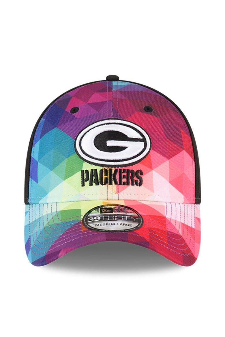 Men's New Era  Pink Green Bay Packers 2023 NFL Crucial Catch 39THIRTY Flex Hat, Alternate, color, Pink