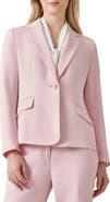 KASPER Stretch Crepe One-Button Blazer