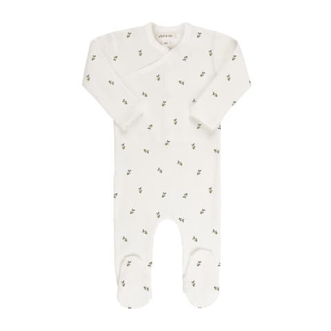 Baby Cotton Ribbed Zipper Footie