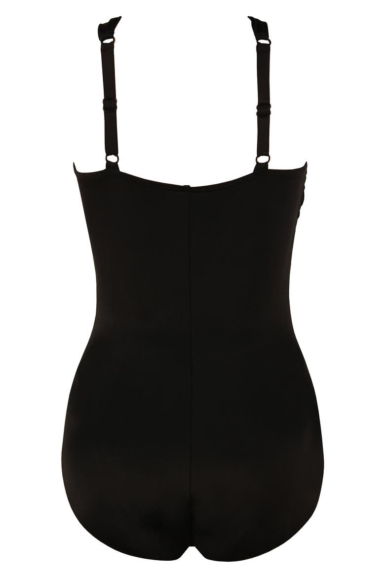 Rock Solid Europa One-Piece Swimsuit, Alternate, color, BLACK