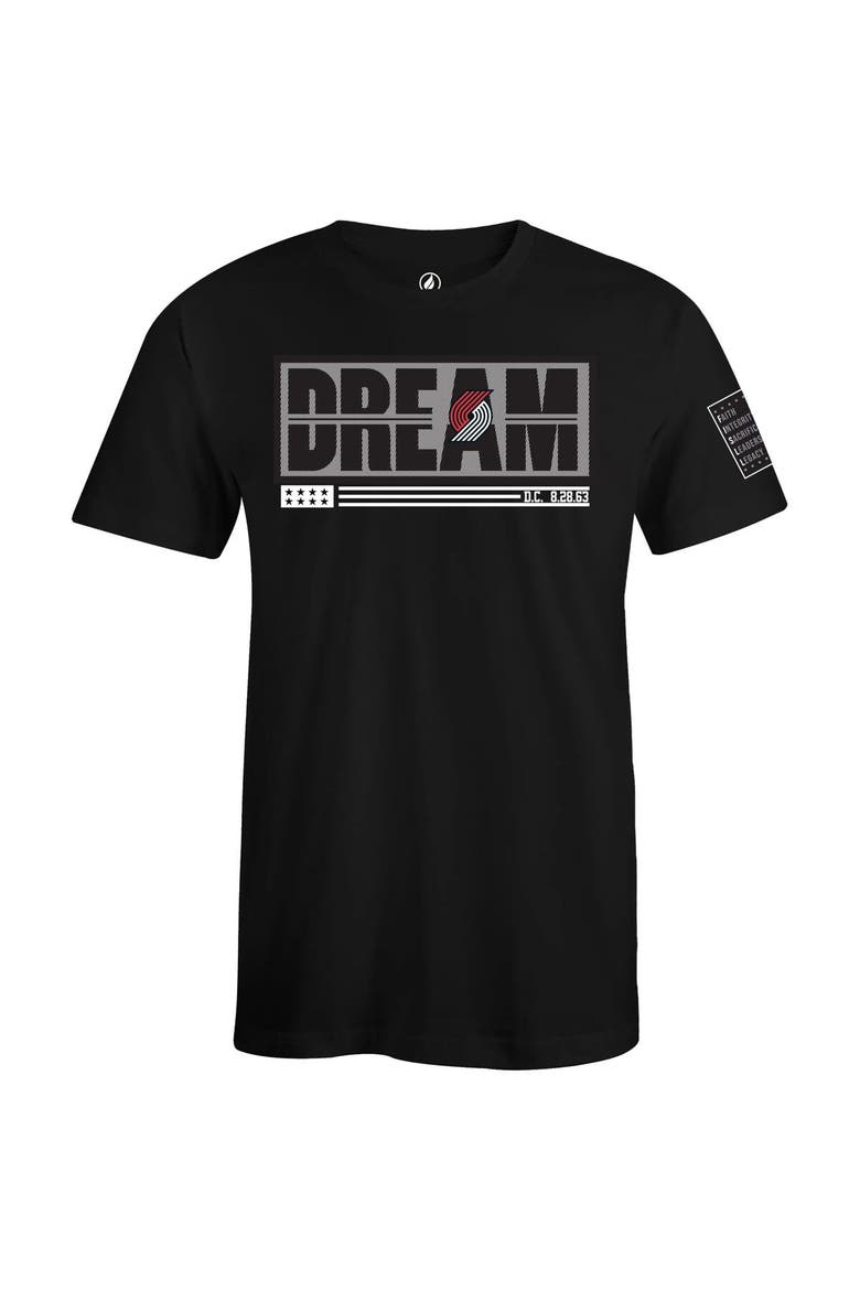 Unisex FISLL x Black History Collection  Black Portland Trail Blazers T-Shirt, Alternate, color, Black