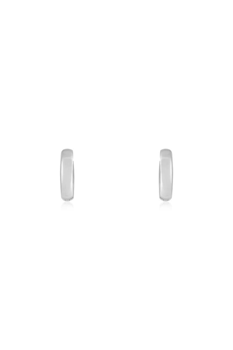 Gold Huggie Hoop Earrings, Alternate, color, White Gold