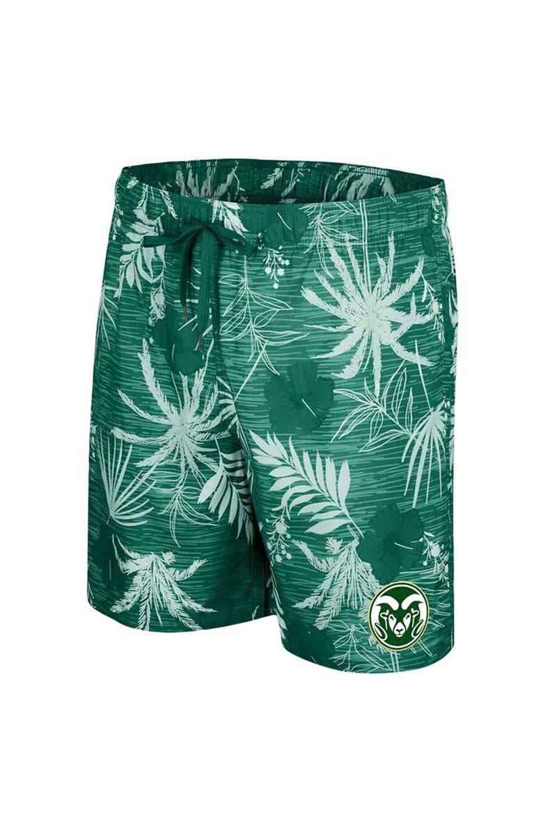 COLOSSEUM Men's Colosseum Green Colorado State Rams What Else is New Swim Shorts, Alternate, color, Green