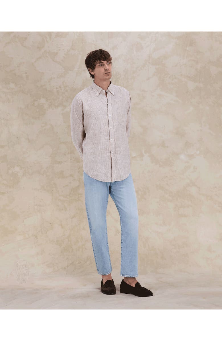 Fortela King Linen Shirt, Alternate, color, Brown