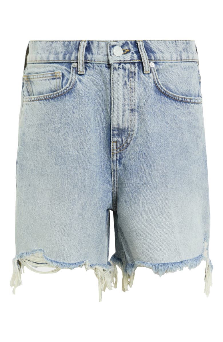 AllSaints Doris Denim Cutoff Shorts, Alternate, color, Light Indigo