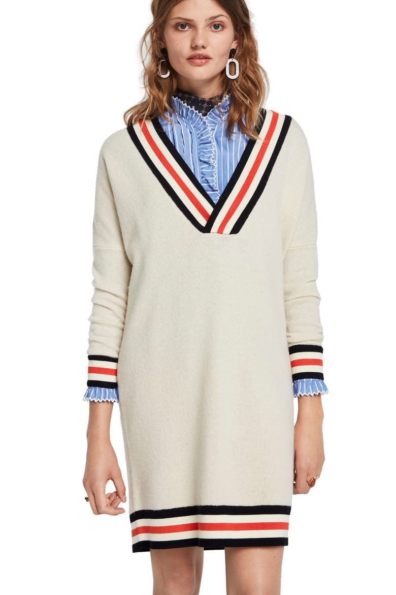 Luxury Lambswool Longline Sweater, Alternate, color, ECRU
