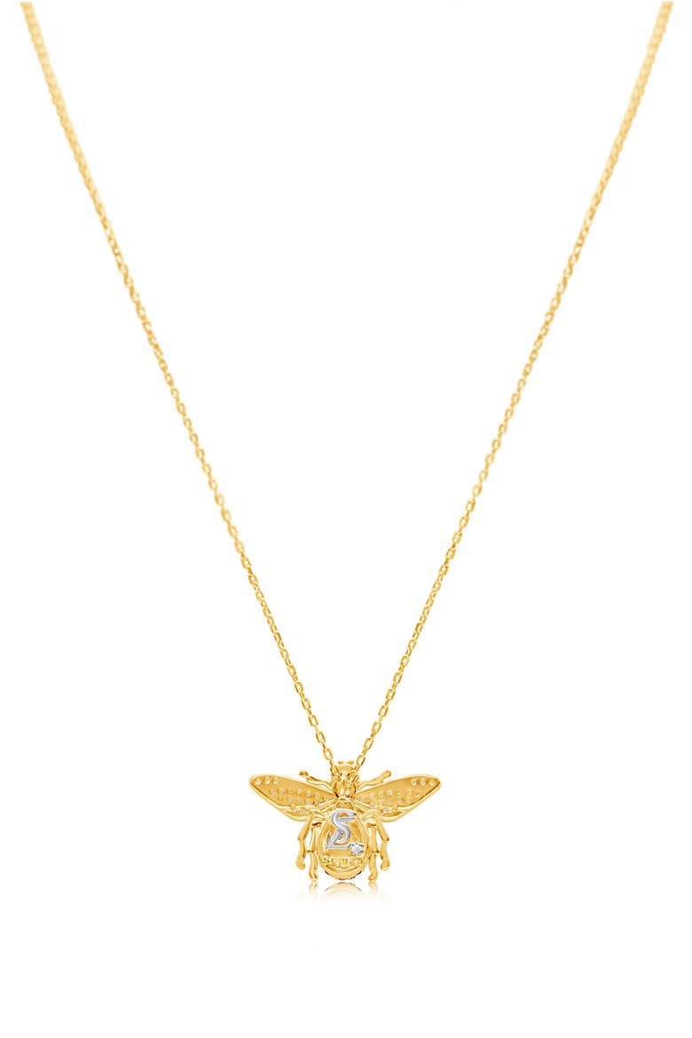 Bee Pendant Necklace, Alternate, color, YELLOW
