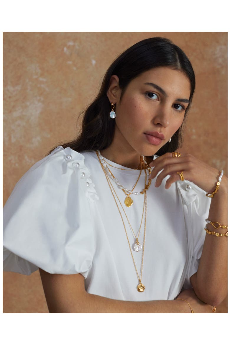 Keshi Pearl Necklace Enhancer, Alternate, color, GP