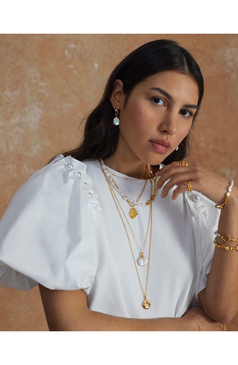 Monica Vinader Keshi Pearl Necklace Enhancer, Alternate, color, Gp