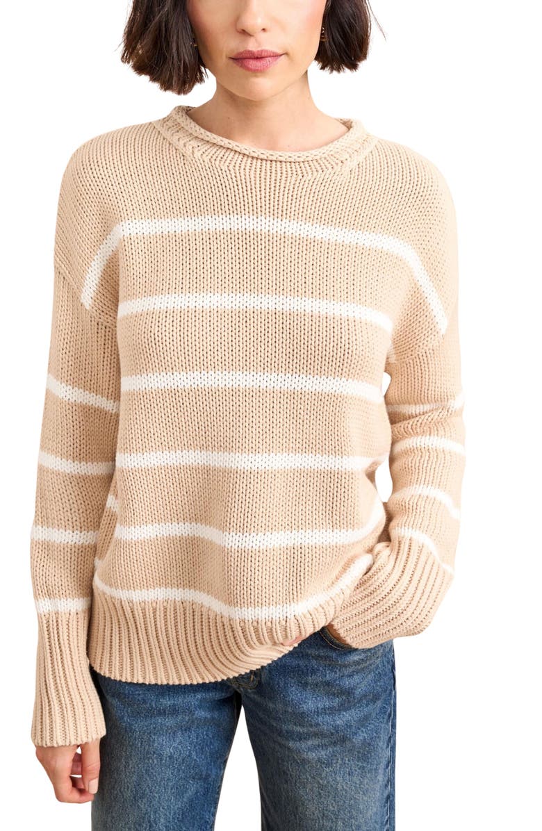La Ligne Marina Sweater, Main, color, Camel/Cream