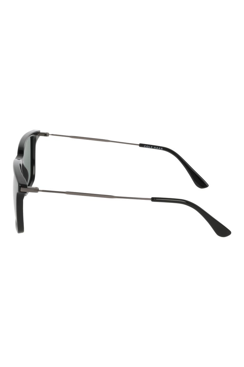 55mm Rectangular Sunglasses, Alternate, color, BLACK