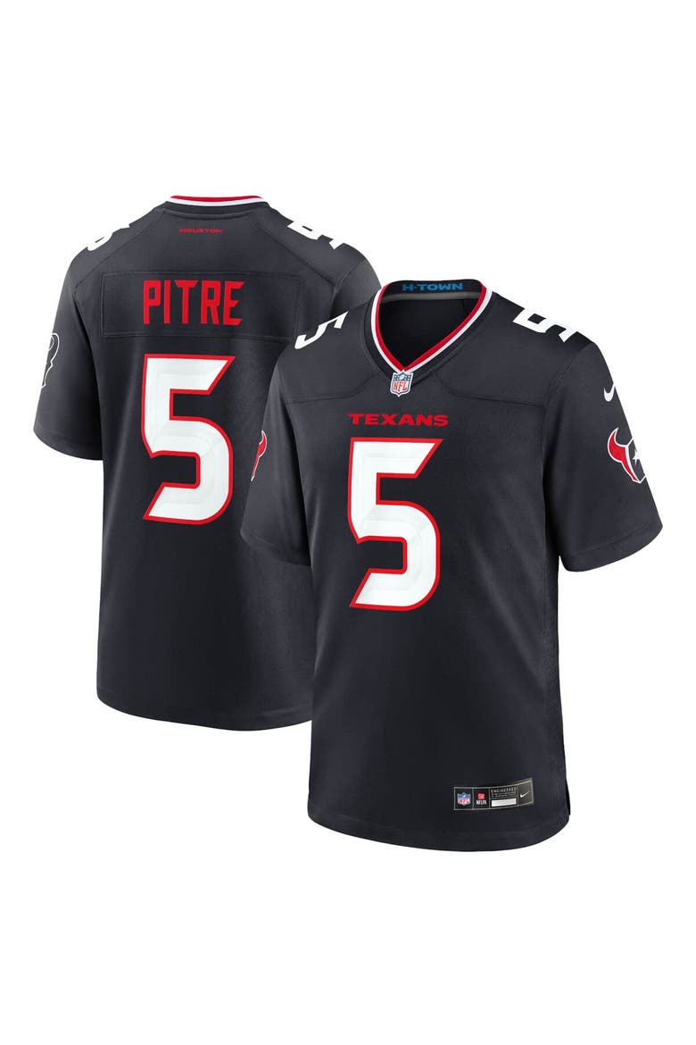 Men's Nike Jalen Pitre Navy Houston Texans Game Jersey, Main, color, Navy