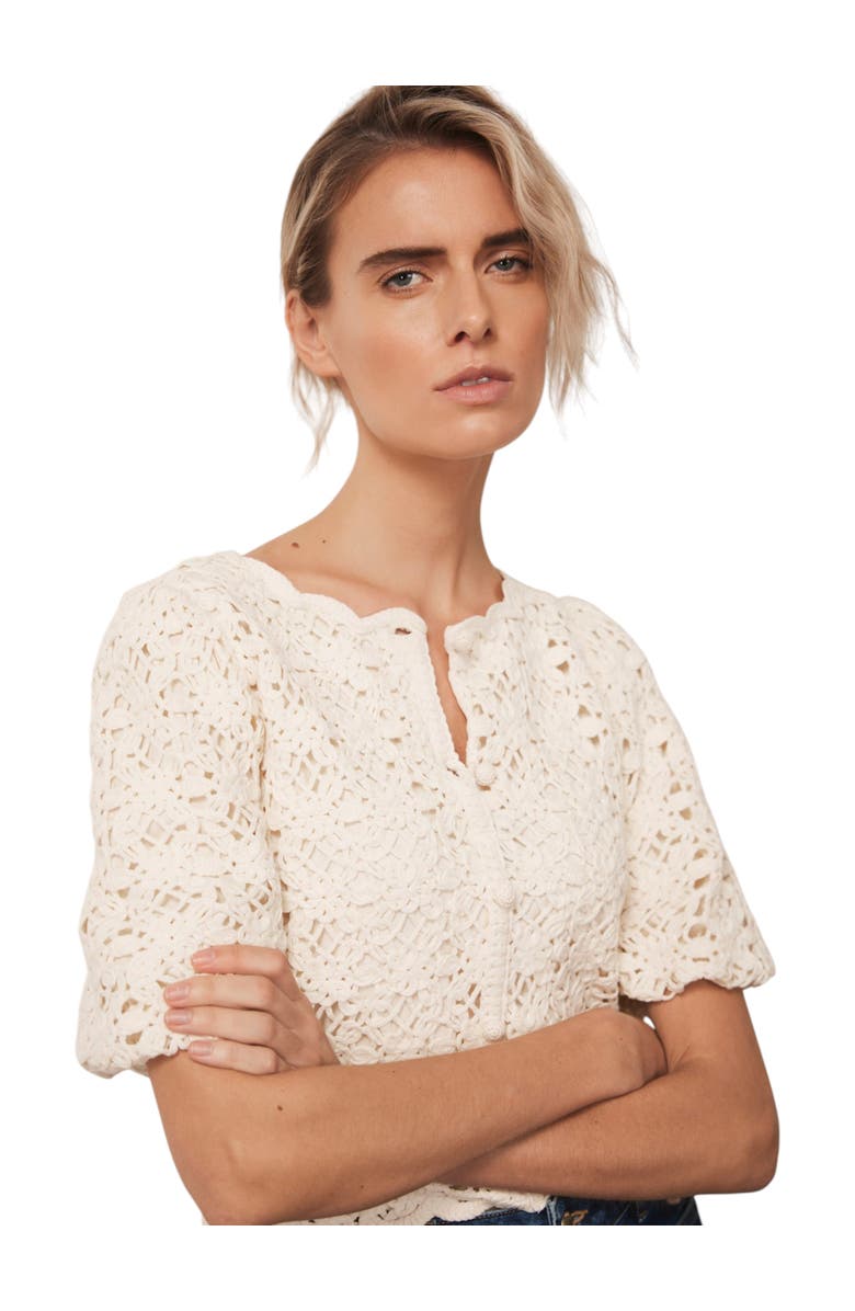 MINT VELVET Crochet Knit Top, Alternate, color,