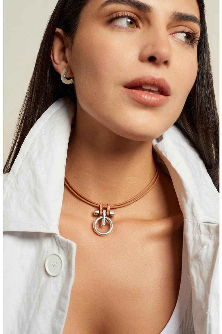 Equilibrium Mini Choker, Alternate, color, Silver