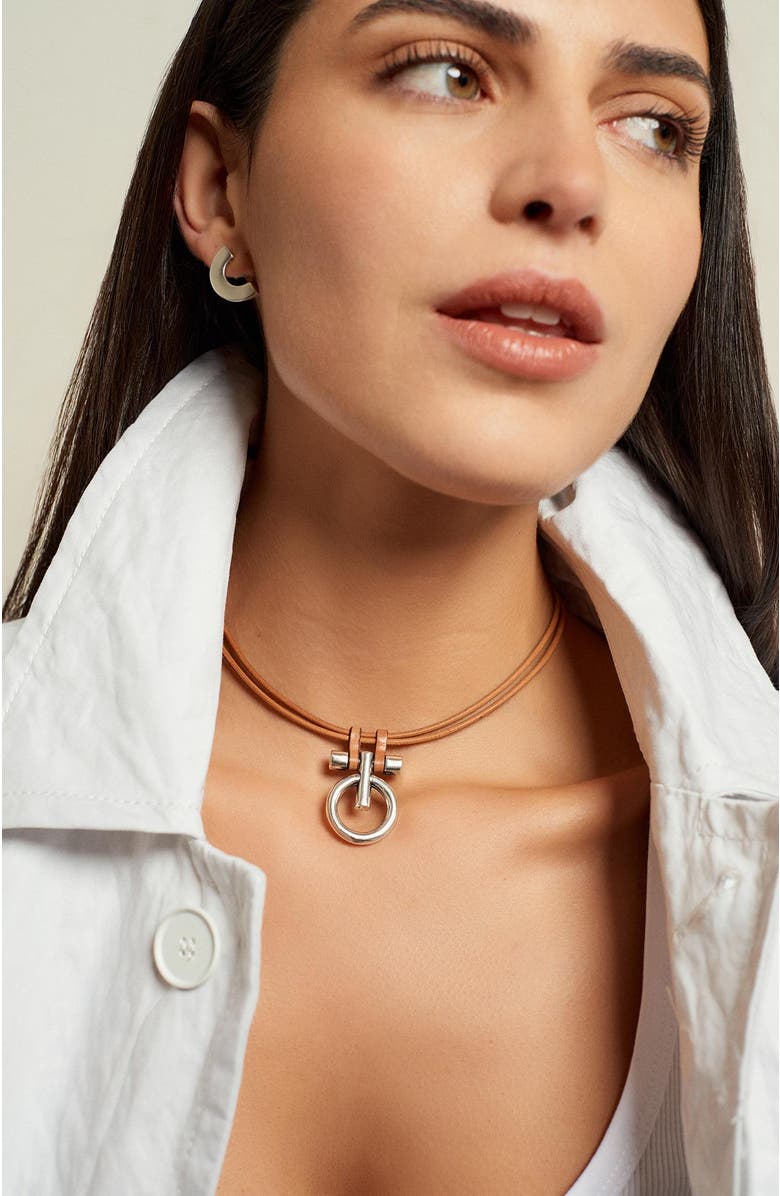 CXC Equilibrium Mini Choker, Alternate, color, Silver