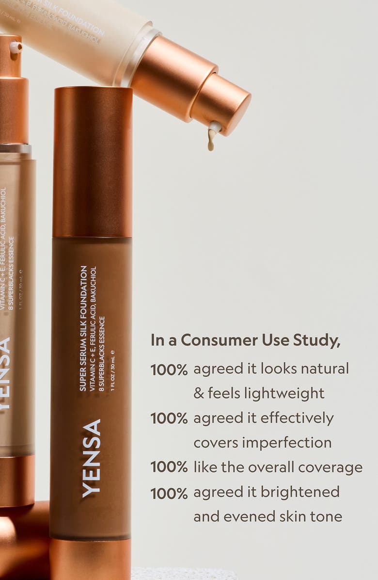 YENSA Super Serum Silk Natural Glow Hydrating Peptide Foundation for Radiant Skin, Alternate, color, Deep 3
