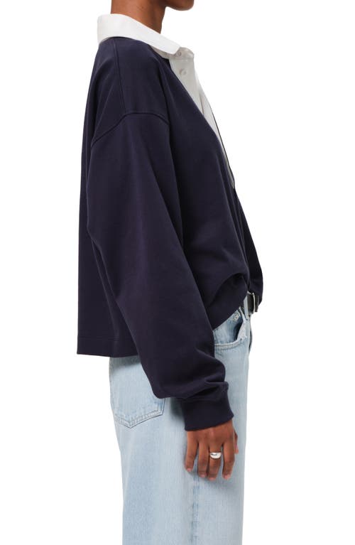 Shop Citizens Of Humanity Aris Rugby Shirt In Navy