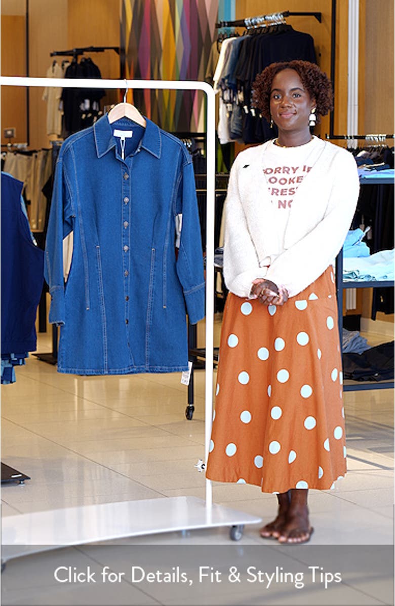 Denim Button-Up Mini Shirtdress, sales video thumbnail