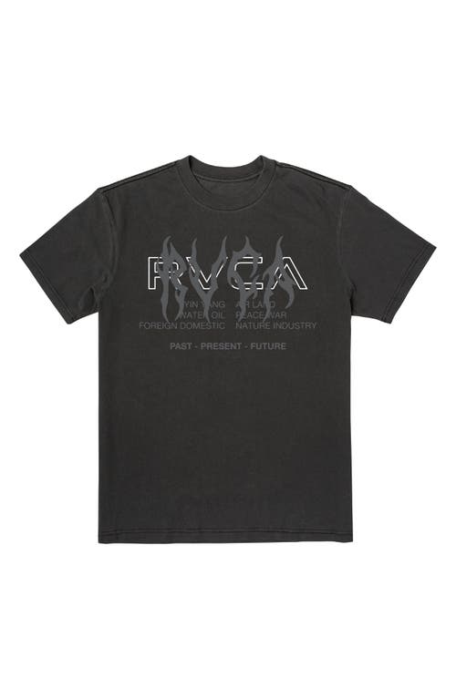 RVCA Metalurgy Cotton Graphic T-Shirt in Silver Bleach 