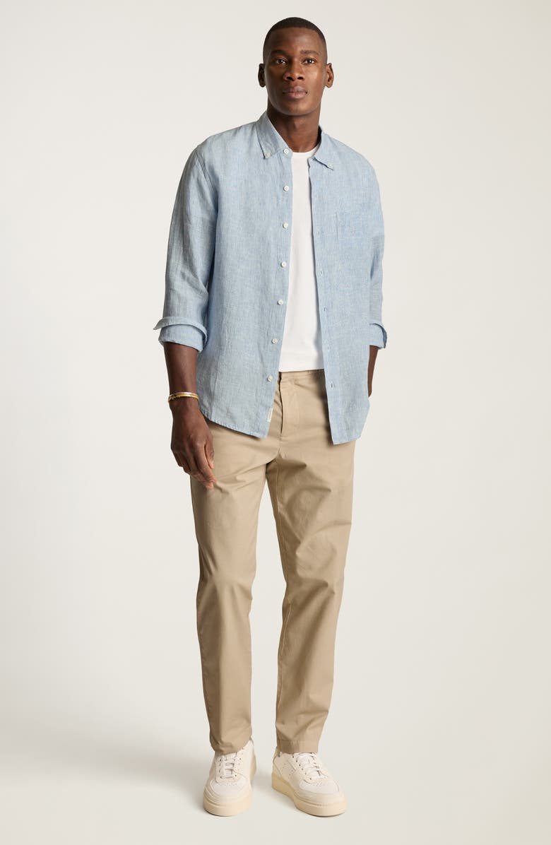 Bonobos Everyday Linen Slim Fit Button-Down Shirt, Alternate, color, Light Blue Sky