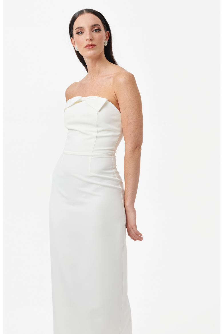 Barbi Midi Dress, Alternate, color, Ecru